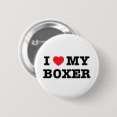 I Herz mein Boxer-Knopf Button (Vorne & Hinten)