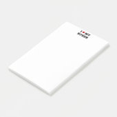 I Herz mein Boxer Post-it Klebezettel (angewinkelt)