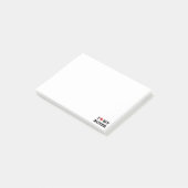 I Herz mein Boxer Post-it Klebezettel (angewinkelt)