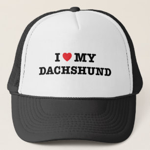 I Herz mein Dackel-Fernlastfahrer-Hut Truckerkappe