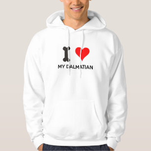 I Herz mein Dalmatiner-mit Kapuze Sweatshirt