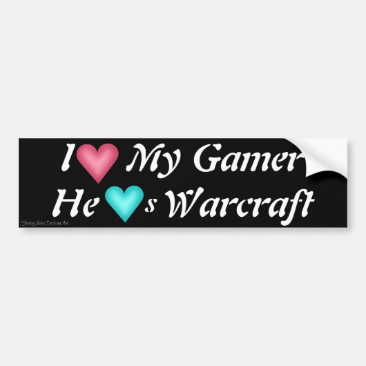 I Herz mein Gamer - er Herzen Warcraft Autoaufkleber (Vorne)