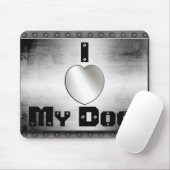 I Herz mein Hund! Cooler Metallblick Mousepad (Mit Mouse)