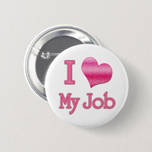 I Herz mein Job Button (Vorne & Hinten)
