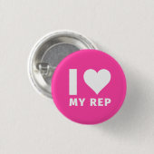 I Herz mein (kleiner) Knopf Repräsentanten Button (Vorne & Hinten)