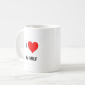 I Herz mein MILF Kaffeetasse (Vorderseite Links)