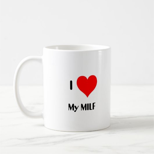 I Herz mein MILF Kaffeetasse (Links)