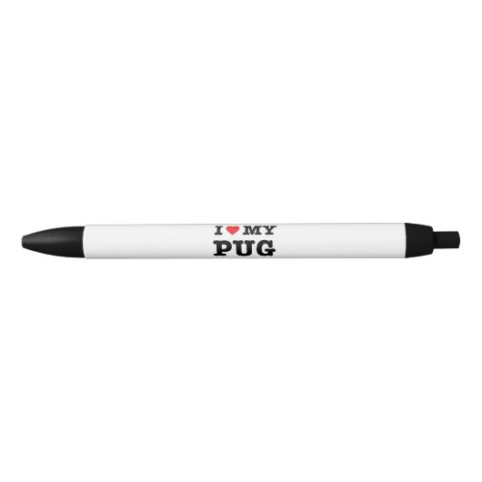 I Herz mein Mops-Stift Kugelschreiber (Vorderseite)