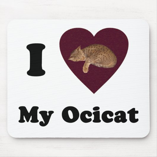 I Herz mein Ocicat Mousepad (Vorne)