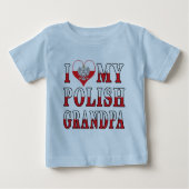 I Herz mein polnischer Großvater Baby T-shirt (Vorderseite)