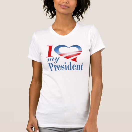I Herz mein Präsident T-Shirt (Vorderseite)
