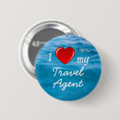 I Herz mein Reise-Agent Button (Vorne & Hinten)