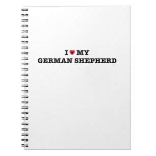 I Herz mein Schäferhund-gewundenes Notizbuch Notizblock
