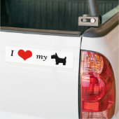 I Herz mein Scottie-Autoaufkleber Autoaufkleber (Auf Lkw)