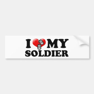 I (Herz) mein Soldat Autoaufkleber