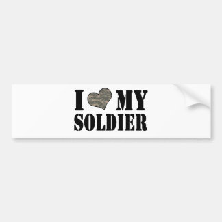 I Herz mein Soldat Autoaufkleber
