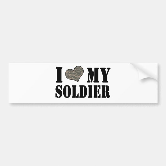I Herz mein Soldat Autoaufkleber (Vorne)