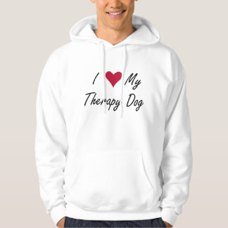 I Herz mein Therapie-HundeHoodie Hoodie