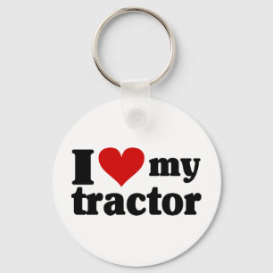 I Herz mein Traktor Schlüsselanhänger