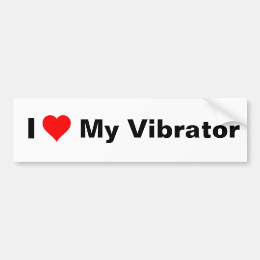 I Herz mein Vibrator Autoaufkleber (Vorne)
