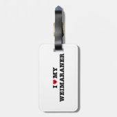 I Herz mein Weimaraner Gepäckanhänger (Rückseite vertikal)