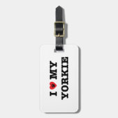 I Herz mein Yorkie Gepäckanhänger (Vorderseite vertikal)