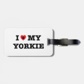 I Herz mein Yorkie Gepäckanhänger (Rückseite horizontal)