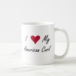 I Herz meine amerikanische Locke Kaffeetasse