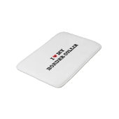 I Herz meine Border-Collie Badematte (Schrägansicht)