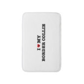 I Herz meine Border-Collie Badematte (Vorderseite Vertikal)