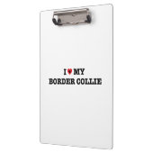 I Herz meine Border-Collie Klemmbrett (Links)