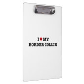 I Herz meine Border-Collie Klemmbrett (Rechts)