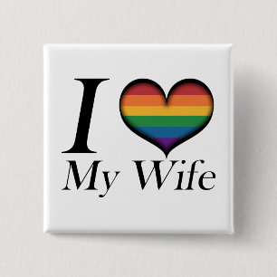 I Herz meine Ehefrau Button