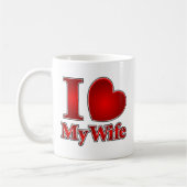 I HERZ meine EHEFRAU Kaffeetasse (Links)