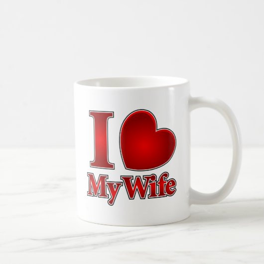 I HERZ meine EHEFRAU Kaffeetasse (Rechts)
