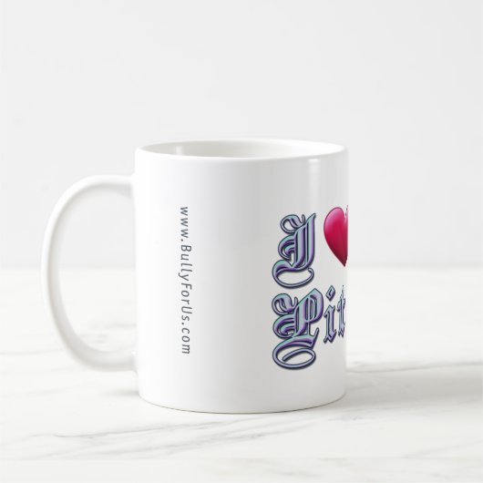 I Herz meine Gruben-Stier-Tasse Kaffeetasse (Links)