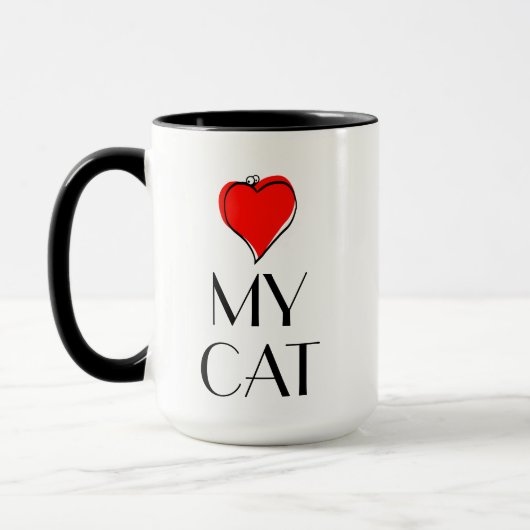 I Herz meine Katze Tasse (Links)