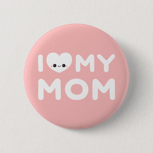 I Herz meine Mama Button (Vorderseite)