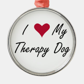 I Herz meine Therapie-Hundeverzierung Ornament Aus Metall