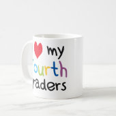 I Herz meine vierte Sortierer-Lehrer-Liebe Kaffeetasse (Vorderseite Links)