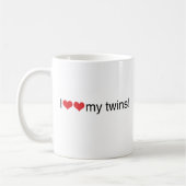 I Herz meine Zwillinge Kaffeetasse (Links)
