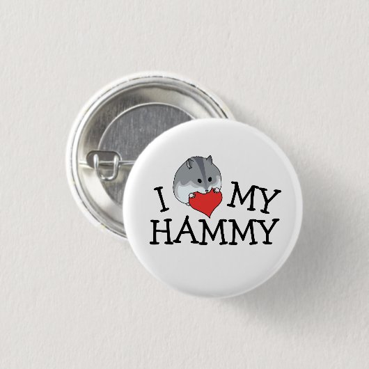 I Herz meines Hammy Russe-Campbell Zwerg Button (Vorne & Hinten)