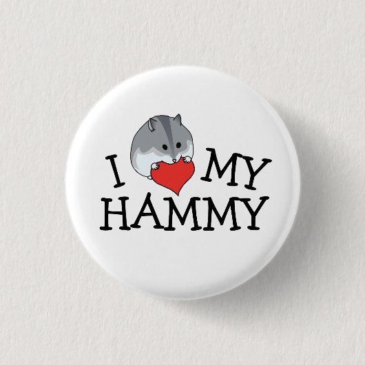 I Herz meines Hammy Russe-Campbell Zwerg Button (Vorderseite)