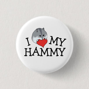 I Herz meines Hammy Russe-Campbell Zwerg Button