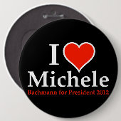 I Herz Michele Bachmann Button (Vorne & Hinten)