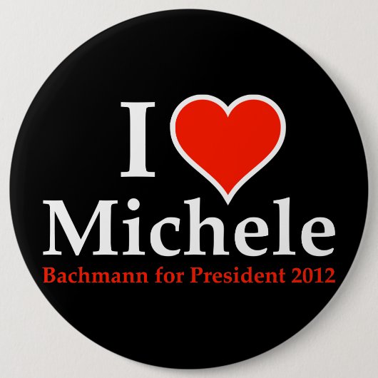 I Herz Michele Bachmann Button (Vorderseite)