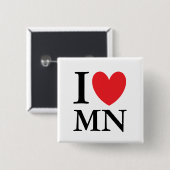 I Herz Minnesota Button (Vorne & Hinten)