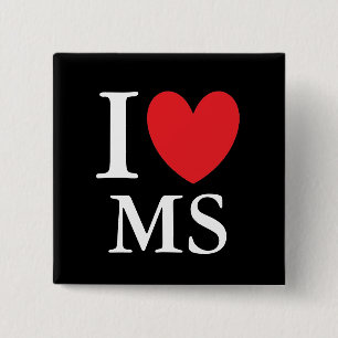 I Herz Mississippi Button