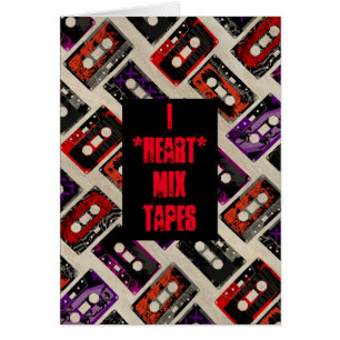 I Herz-Mix-Tapes - Benutzerdefinierte Karte
