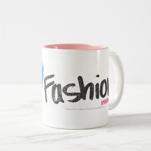 I Herz-Mode-Gelb Zweifarbige Tasse (VorderseiteRechts)